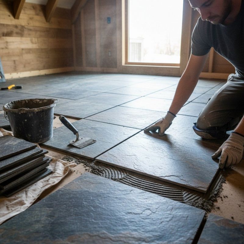Slate Floor Installation in Overland Park, KS