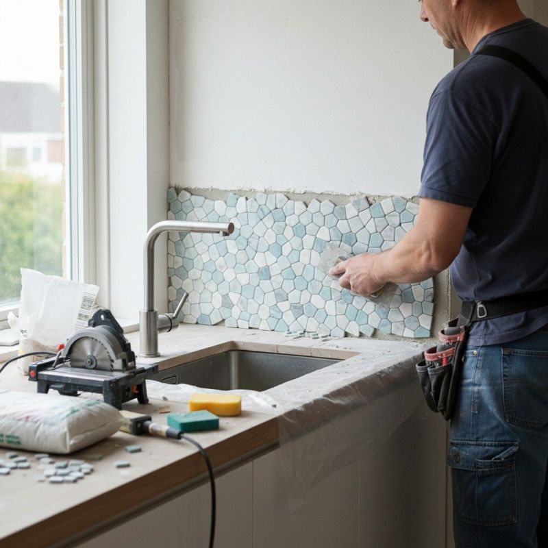 Mosaic Backsplash Installation in Wilmington, NC