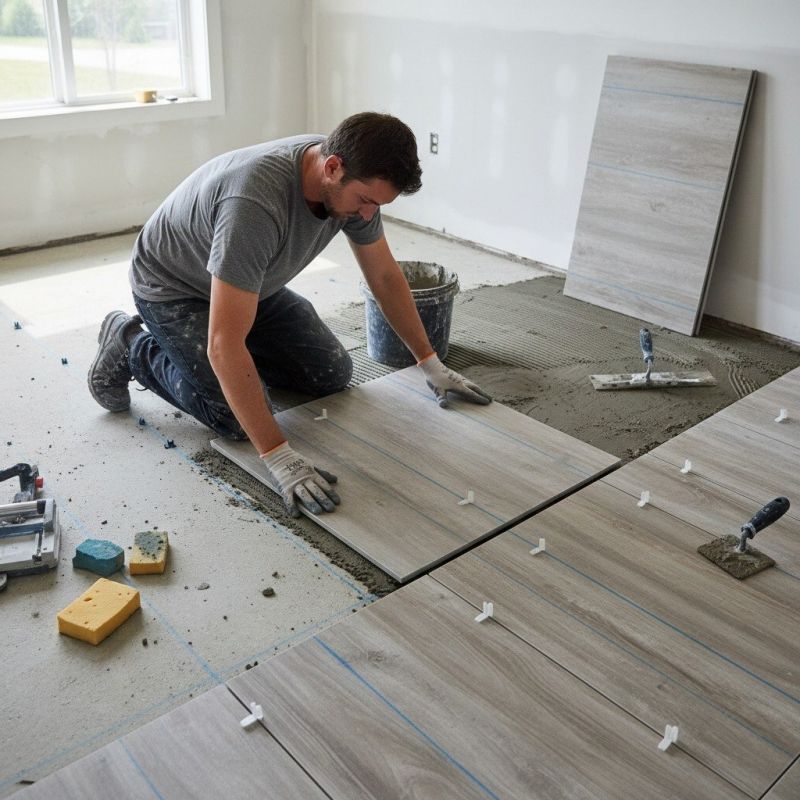 Mosaic Tile Floor Installation in Loudoun County, VA