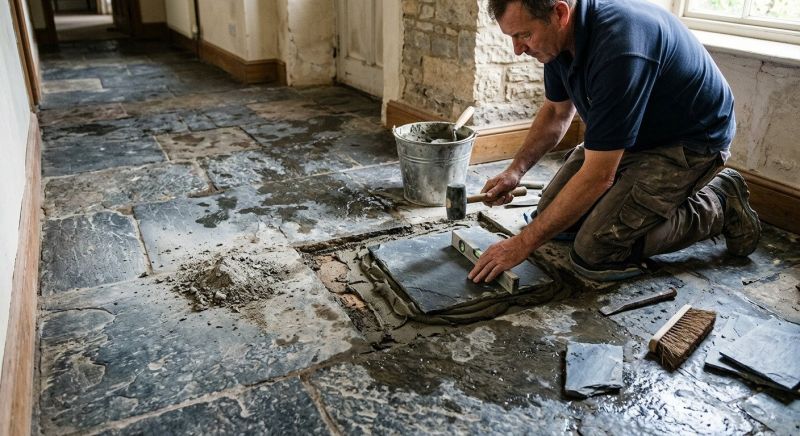 Slate Floor Repair in Overland Park, KS