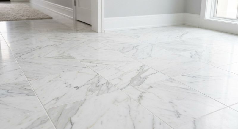 White Marble Tile Installation in Olathe, KS