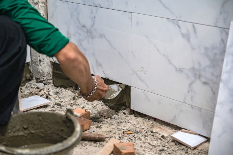 White Marble Tile Installation in Alpharetta, GA
